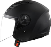 LS2 OF616 Airflow II Open Face Motorcycle Helmet - Solid Matt Black